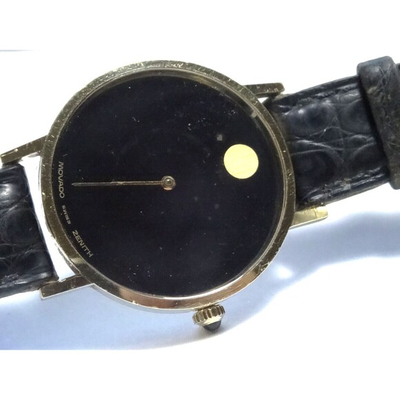 Mod 1977 Zenith Movado Museum Watch 14k Solid Gold 17J Spiderwebs Cal 30.5 main image 10